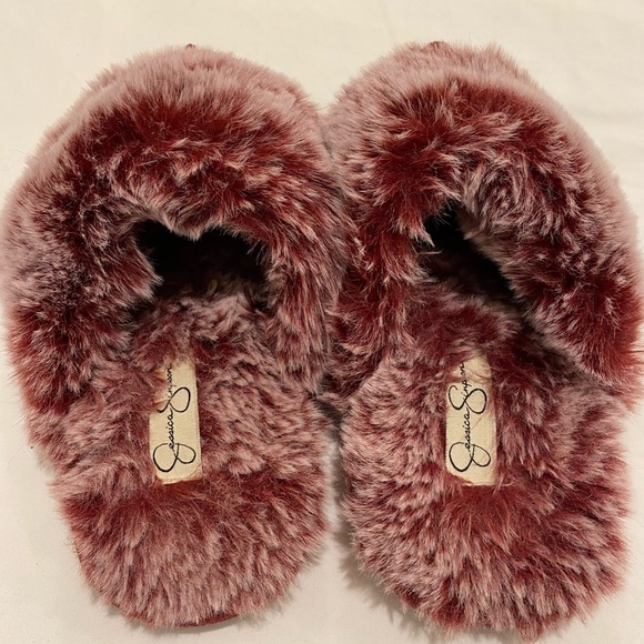 Jessica Simpson Faux Fur Slippers Size S 6/7 - Picture 4 of 5